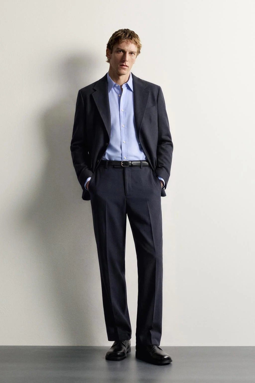 100% WOOL SUIT BLAZER AARON LEVINE X ZARA