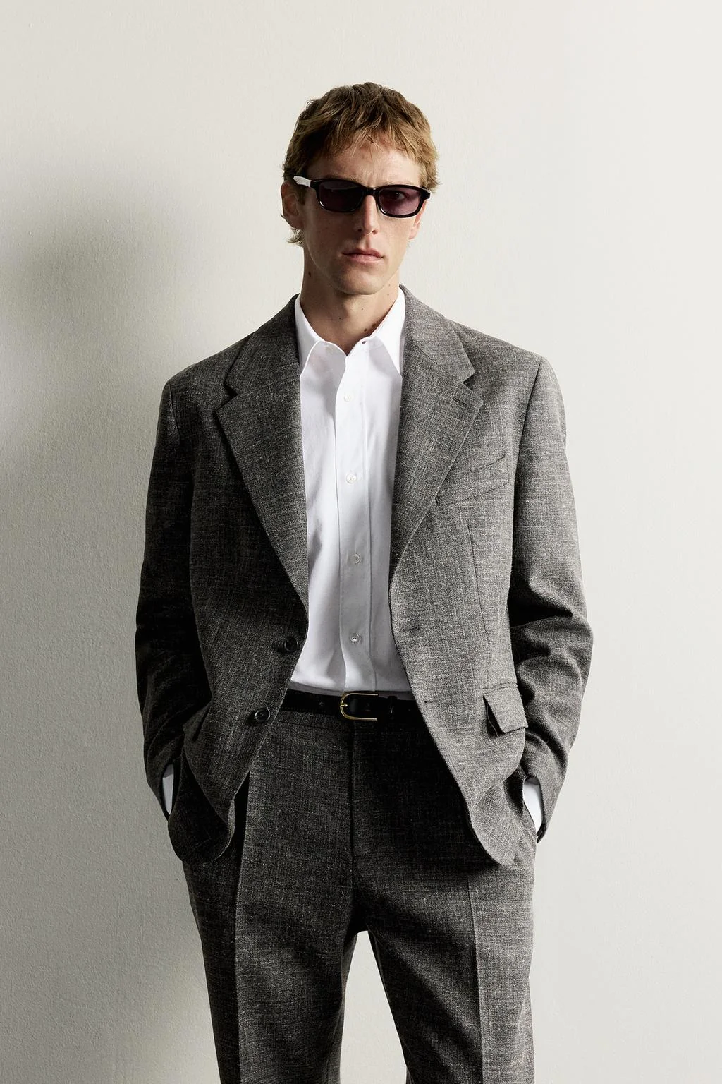 Пиджак из шерсти и льна Aaron Levine x Zara