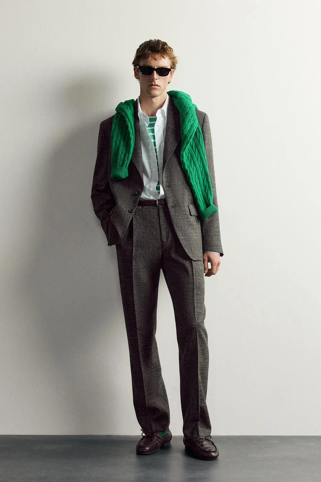 Пиджак костюма из шерсти и льна AARON LEVINE X ZARA