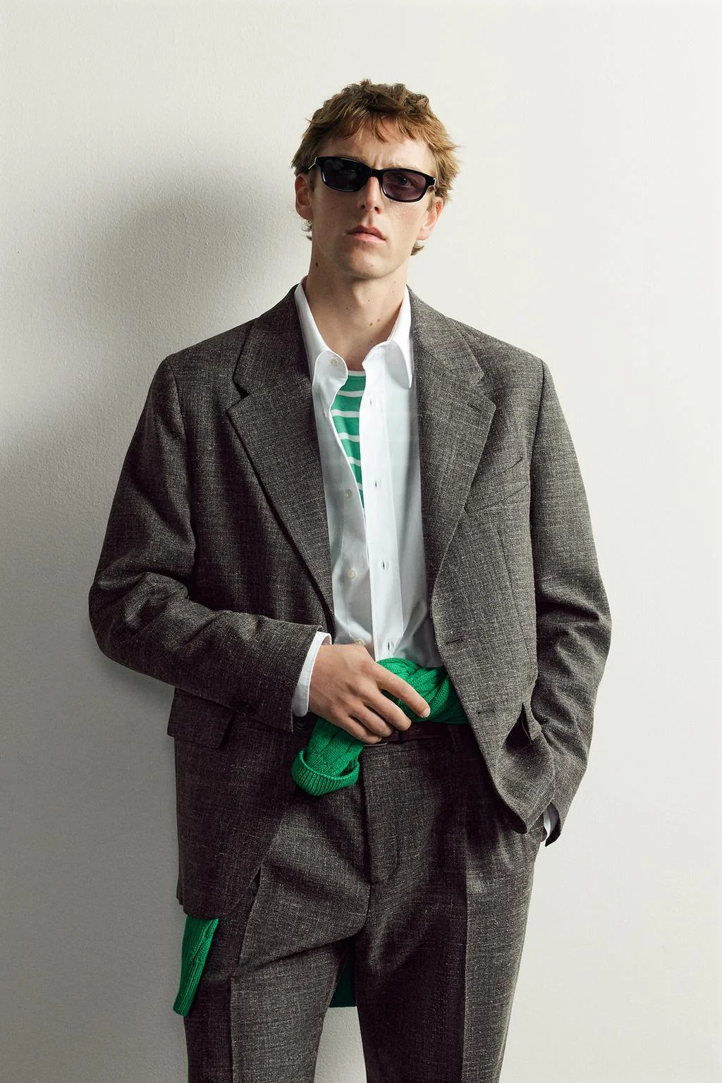 Пиджак костюма из шерсти и льна AARON LEVINE X ZARA