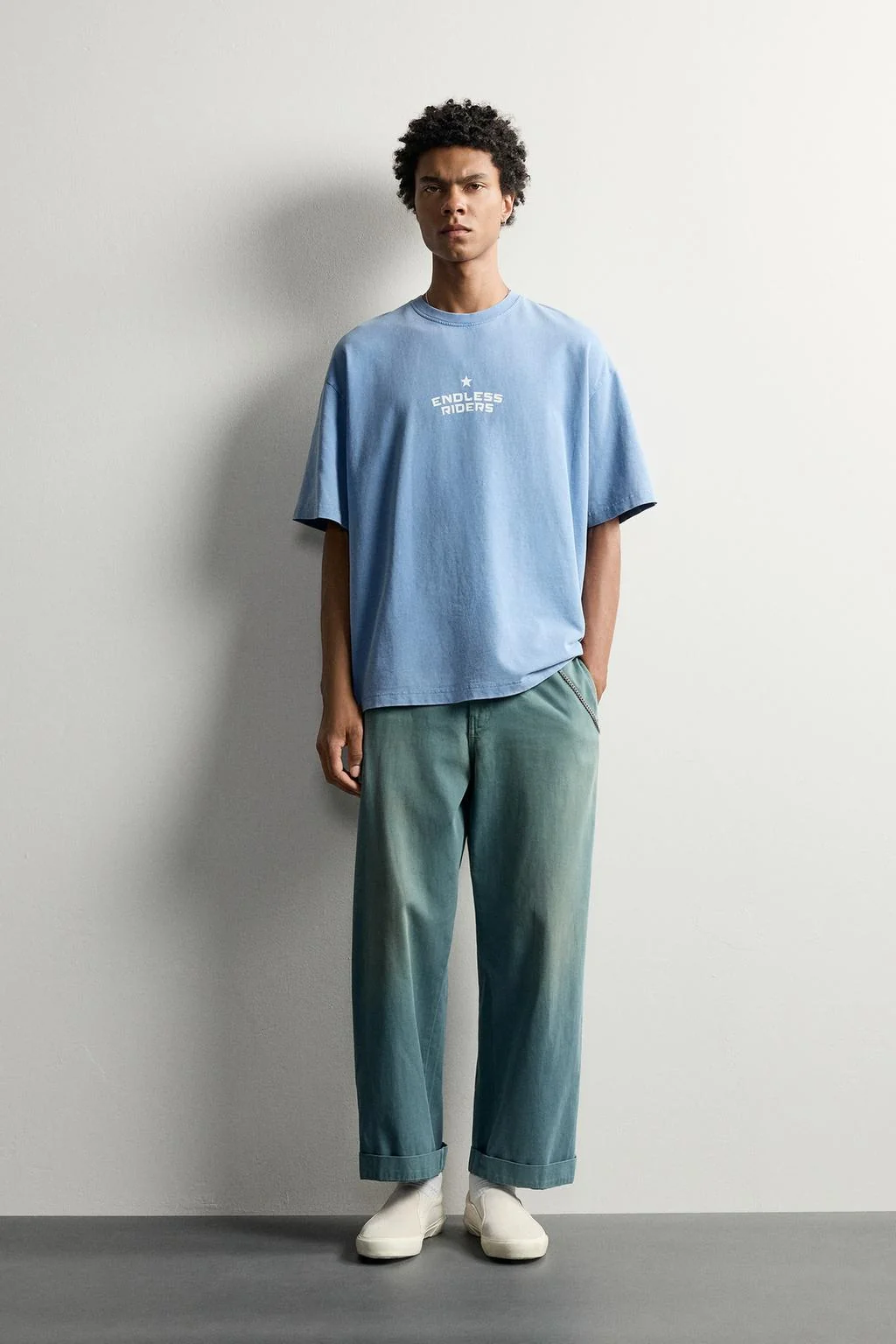 WASHED PRINT RELAXED FIT SWEATSHIRT