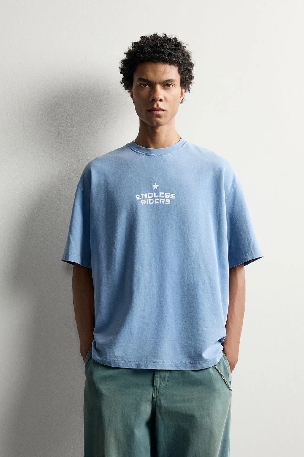 WASHED PRINT RELAXED FIT SWEATSHIRT
