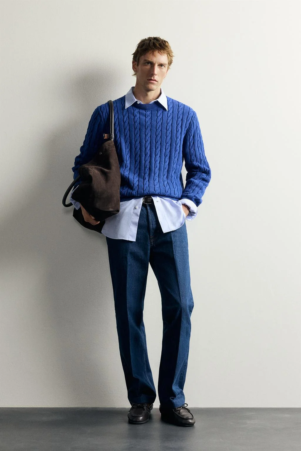 TEXTURED CABLE-KNIT JUMPER AARON LEVINE X ZARA