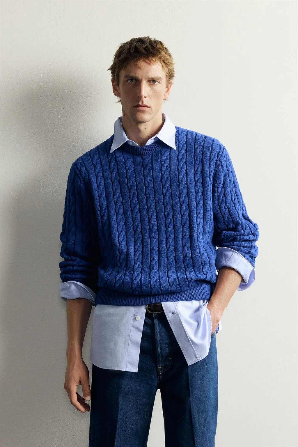 TEXTURED CABLE-KNIT JUMPER AARON LEVINE X ZARA