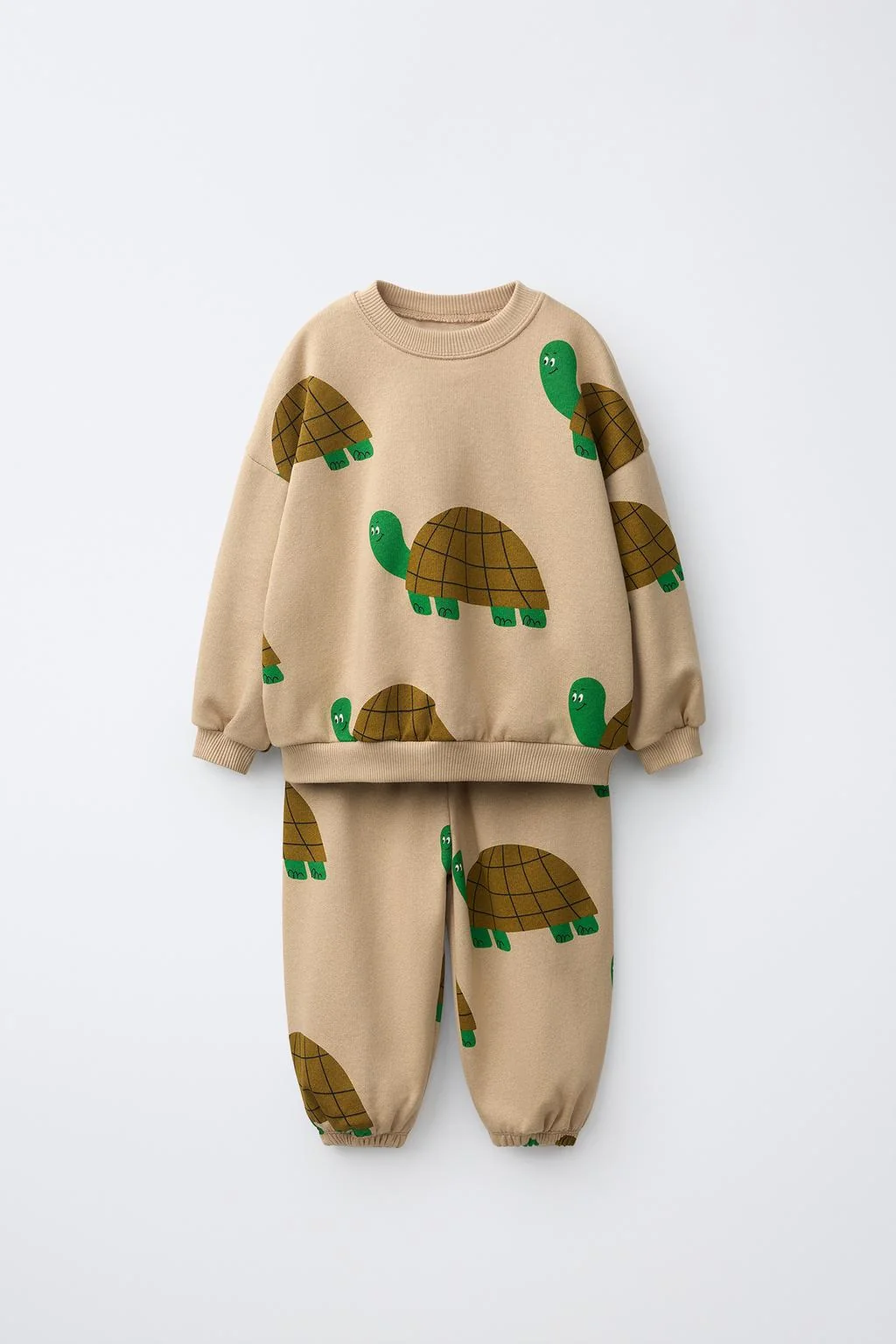 TURTLE PRINT SWEATSHIRT AND JOGGERS SET