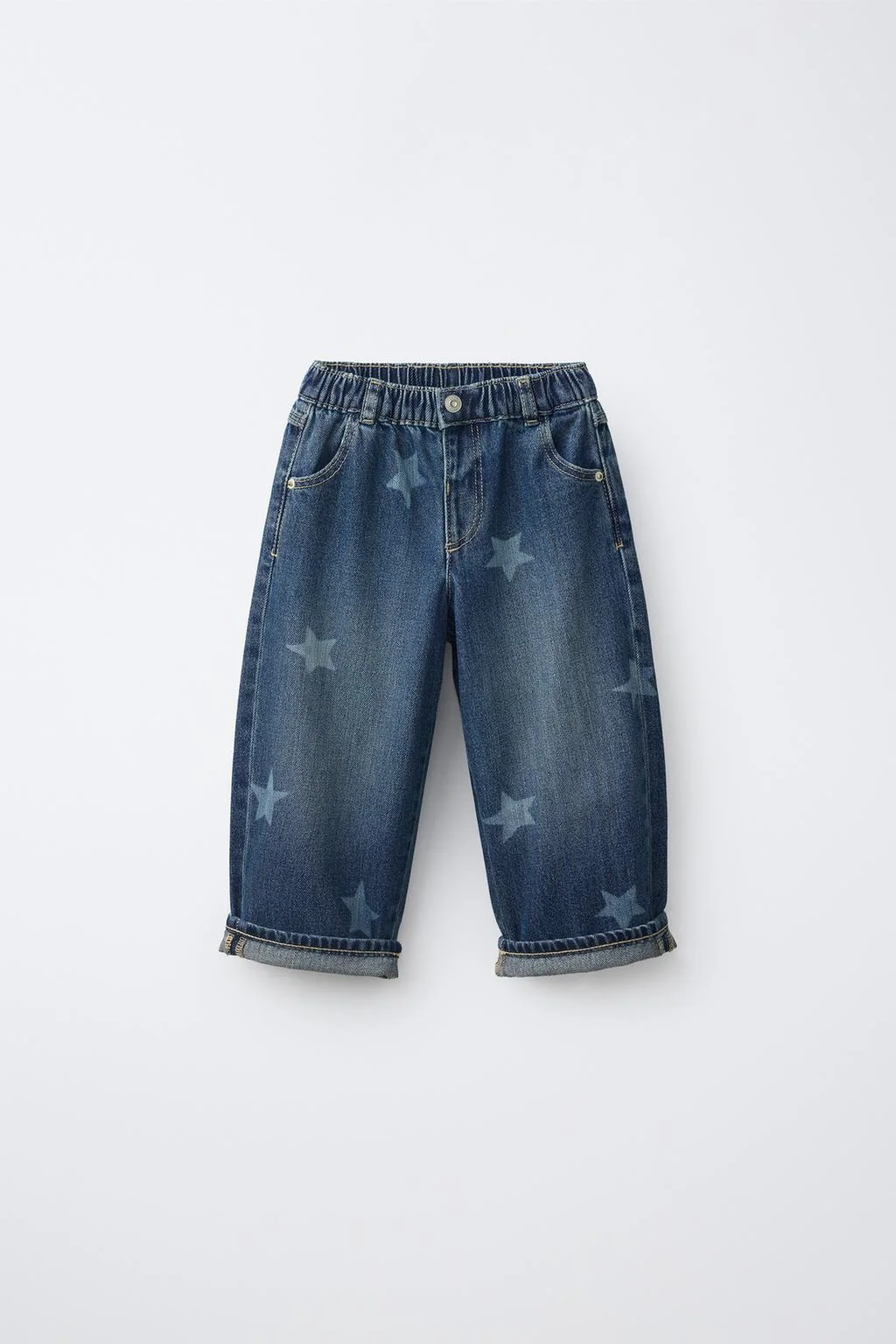 STAR PRINT RELAXED FIT JEANS