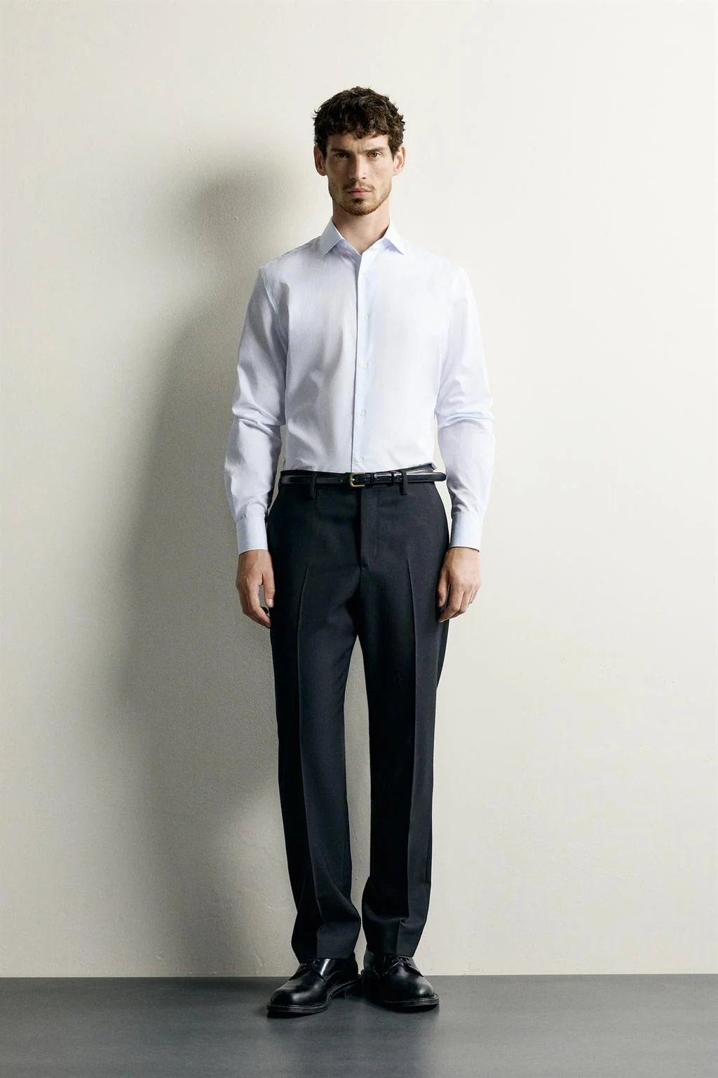 Рубашка slim fit в полоску