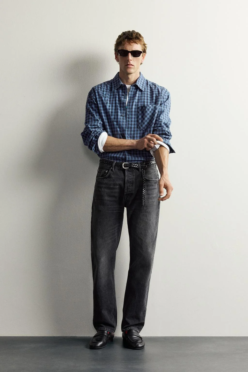 AARON LEVINE X ZARA CHECK TWILL SHIRT