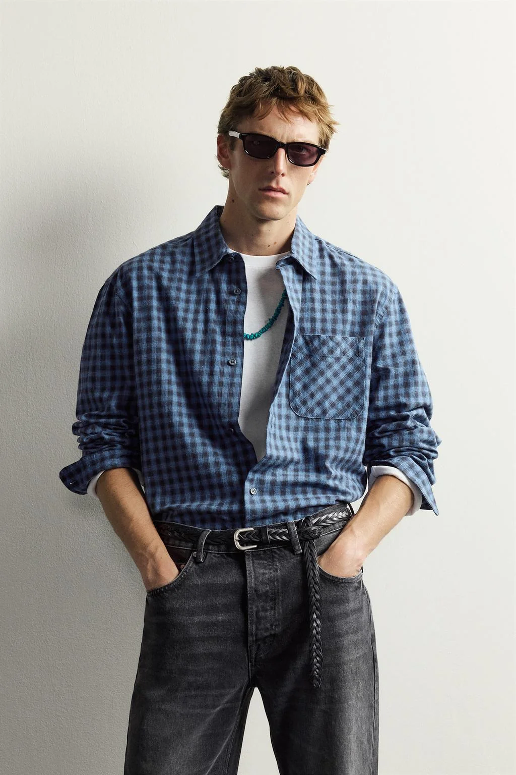 AARON LEVINE X ZARA CHECK TWILL SHIRT