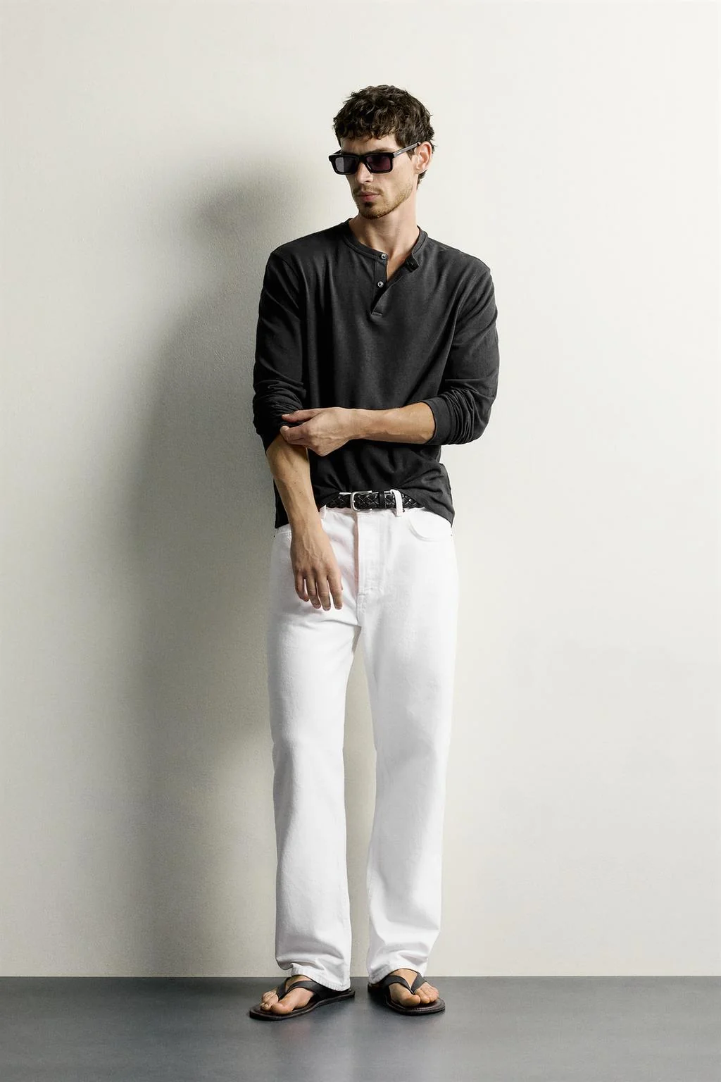 LINEN - COTTON HENLEY T-SHIRT