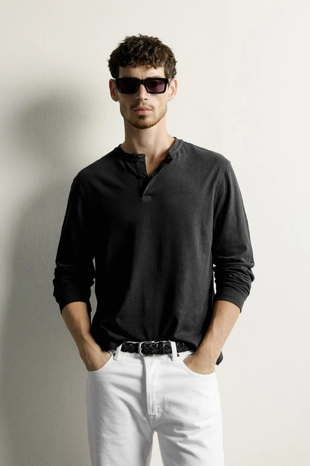 LINEN - COTTON HENLEY T-SHIRT