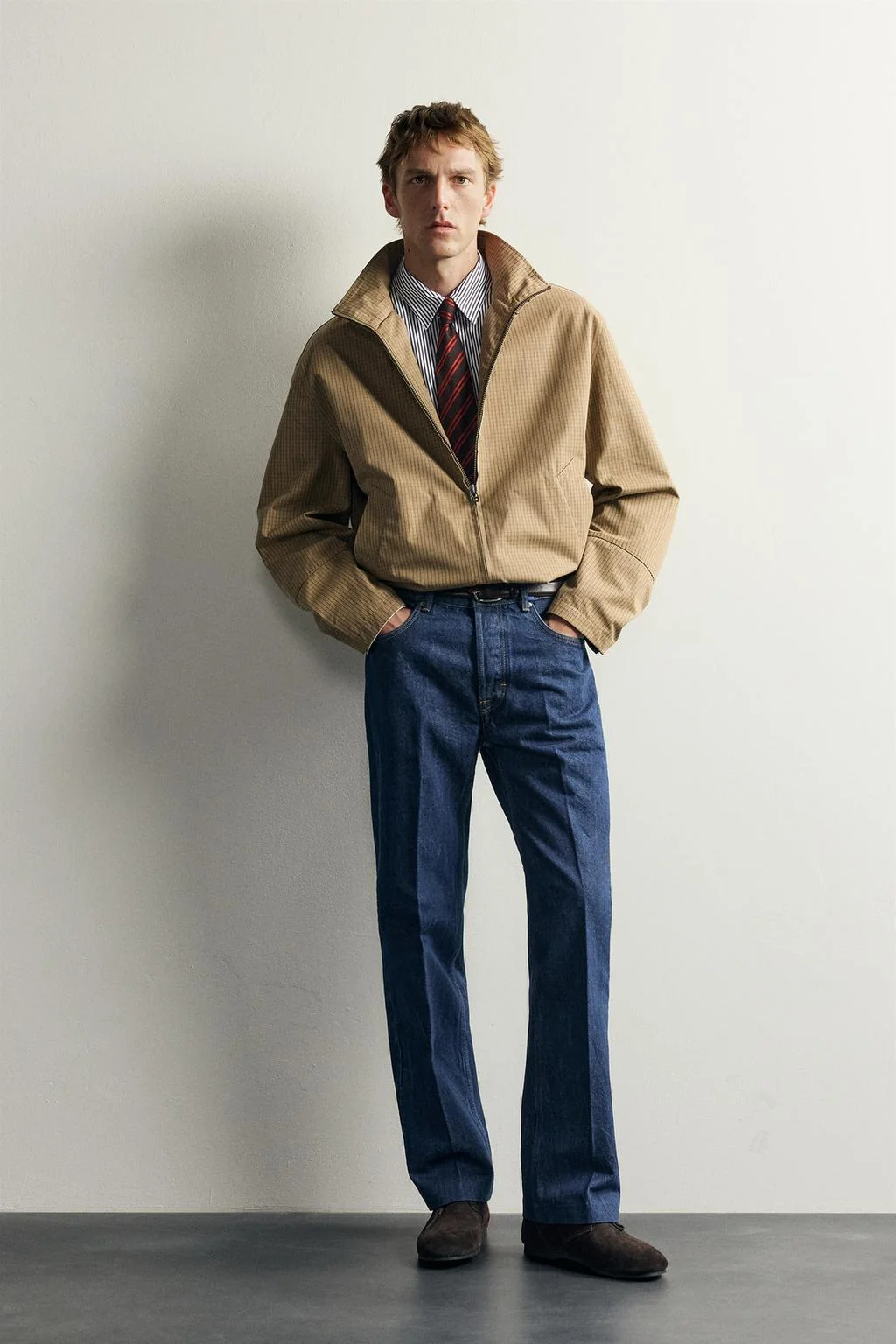 PRESSED BOOT-CUT FIT JEANS AARON LEVINE X ZARA