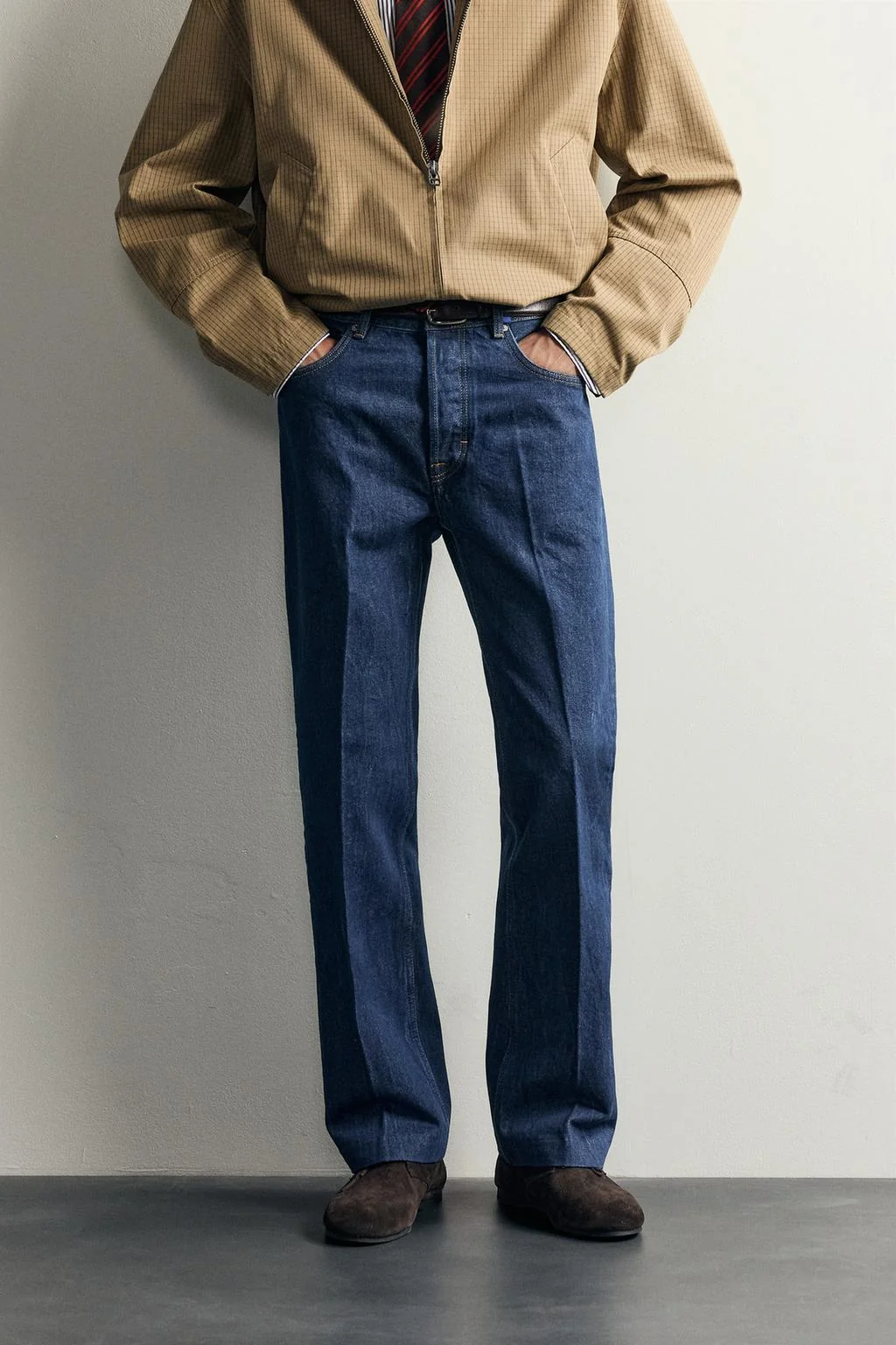 PRESSED BOOT-CUT FIT JEANS AARON LEVINE X ZARA