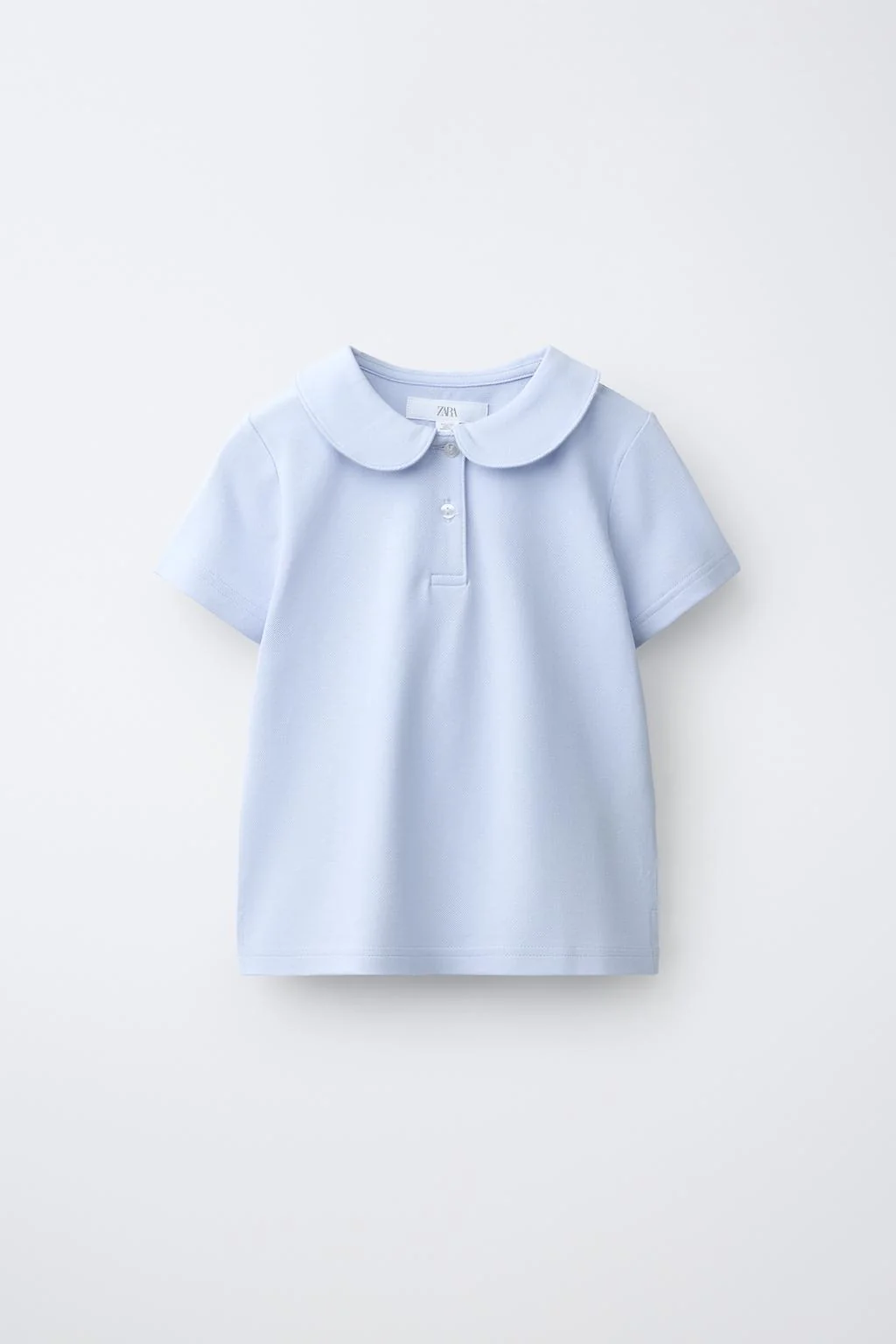 PIQUÉ POLO SHIRT WITH PETER PAN COLLAR