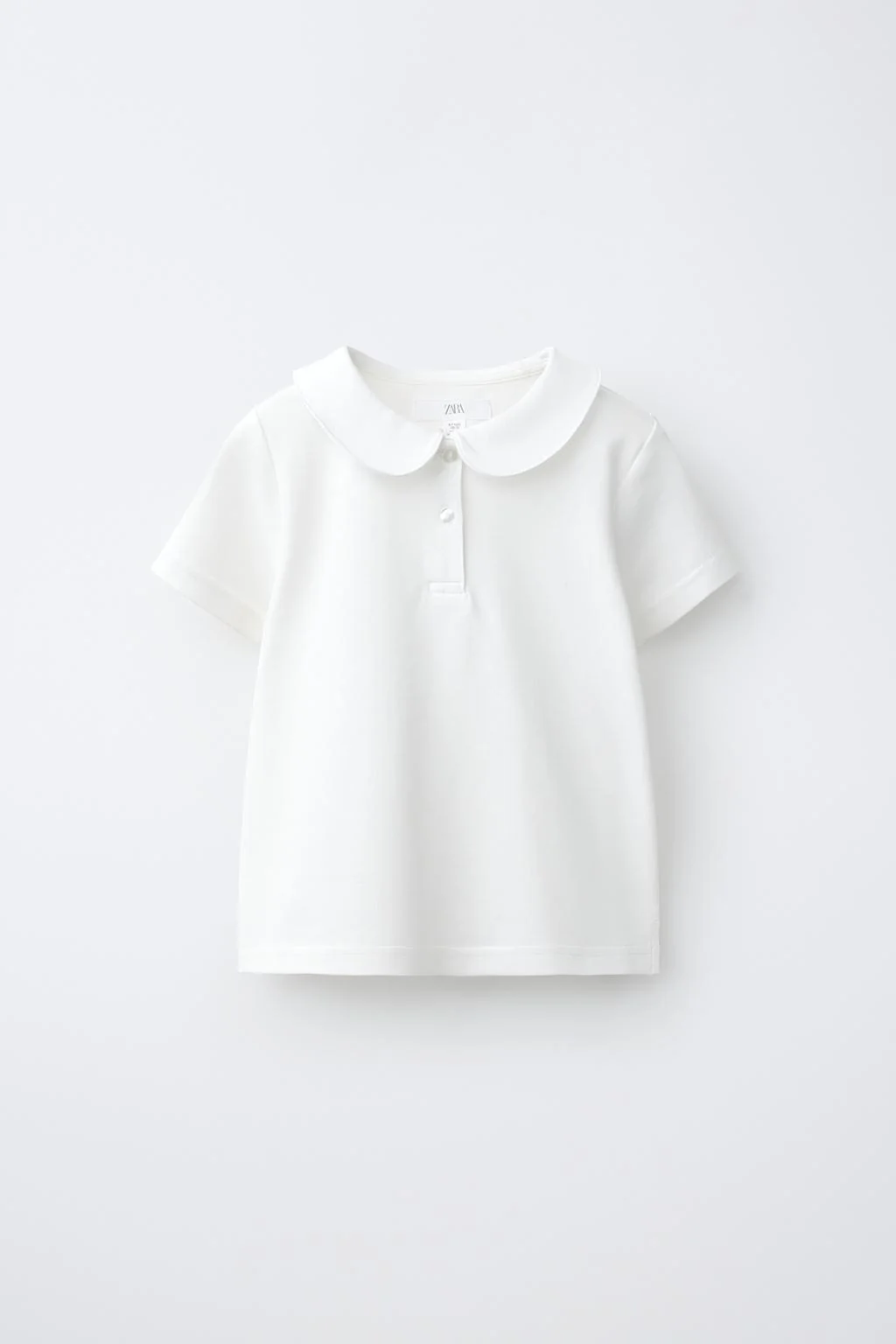 PIQUÉ POLO SHIRT WITH PETER PAN COLLAR