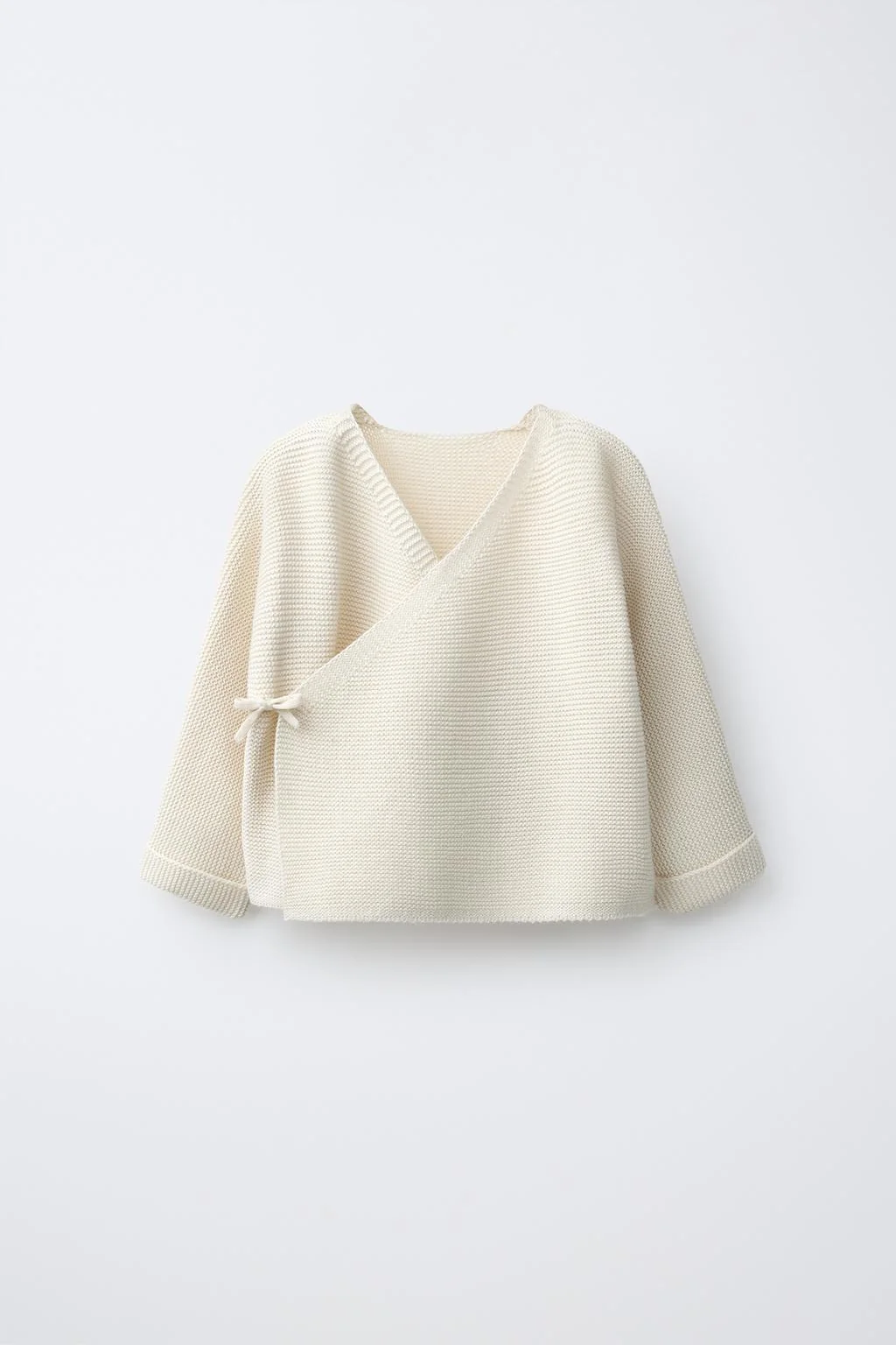 INTERLOCK KNIT WRAP CARDIGAN