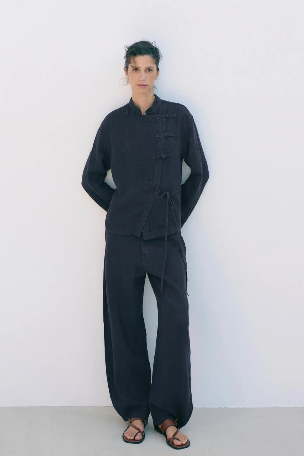 Брюки-бананы ZW COLLECTION из 100% льна