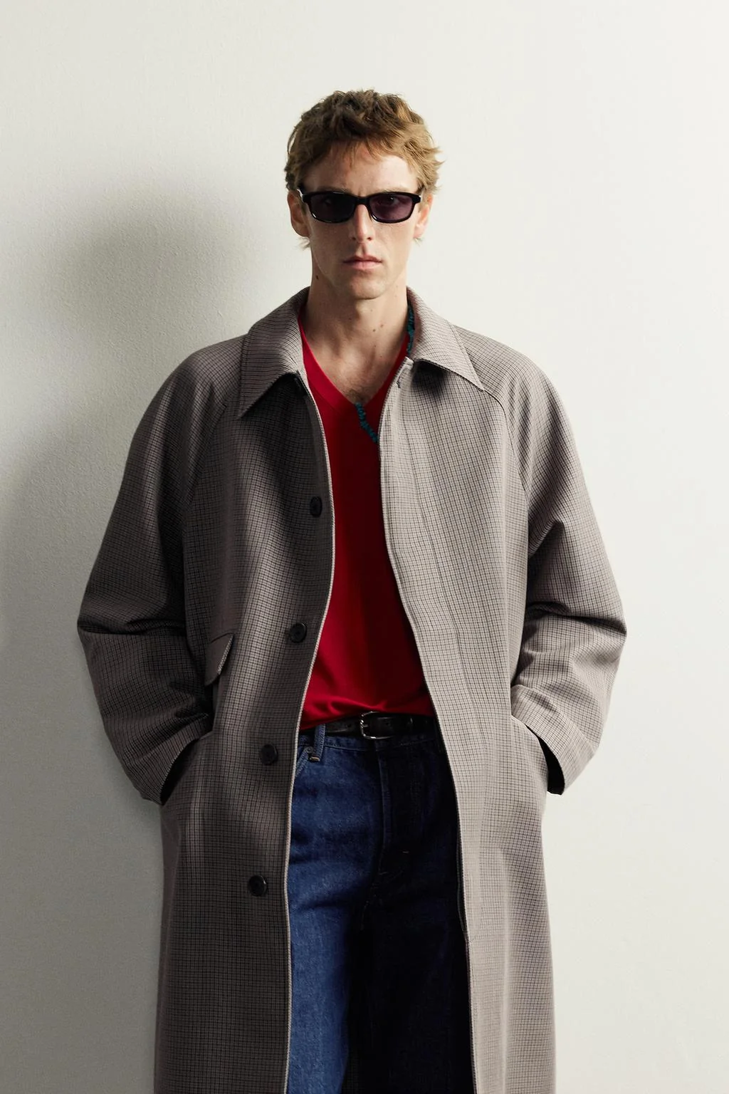 AARON LEVINE X ZARA CHECK TRENCH COAT