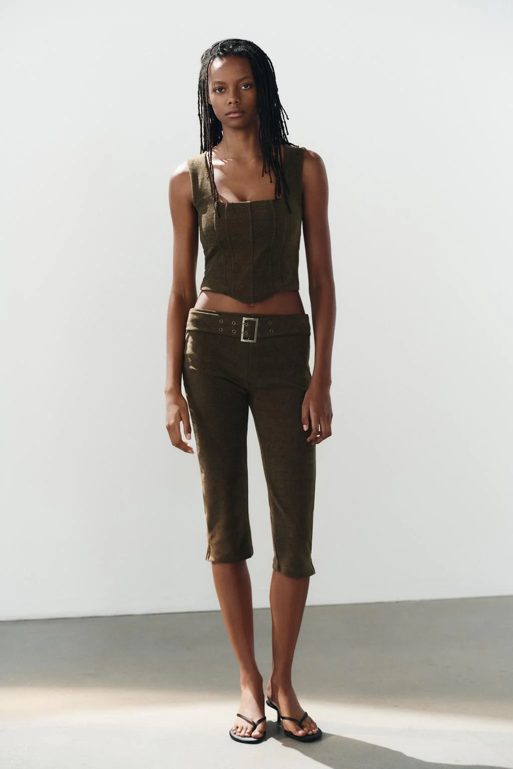 CORDUROY CORSETRY-INSPIRED TOP