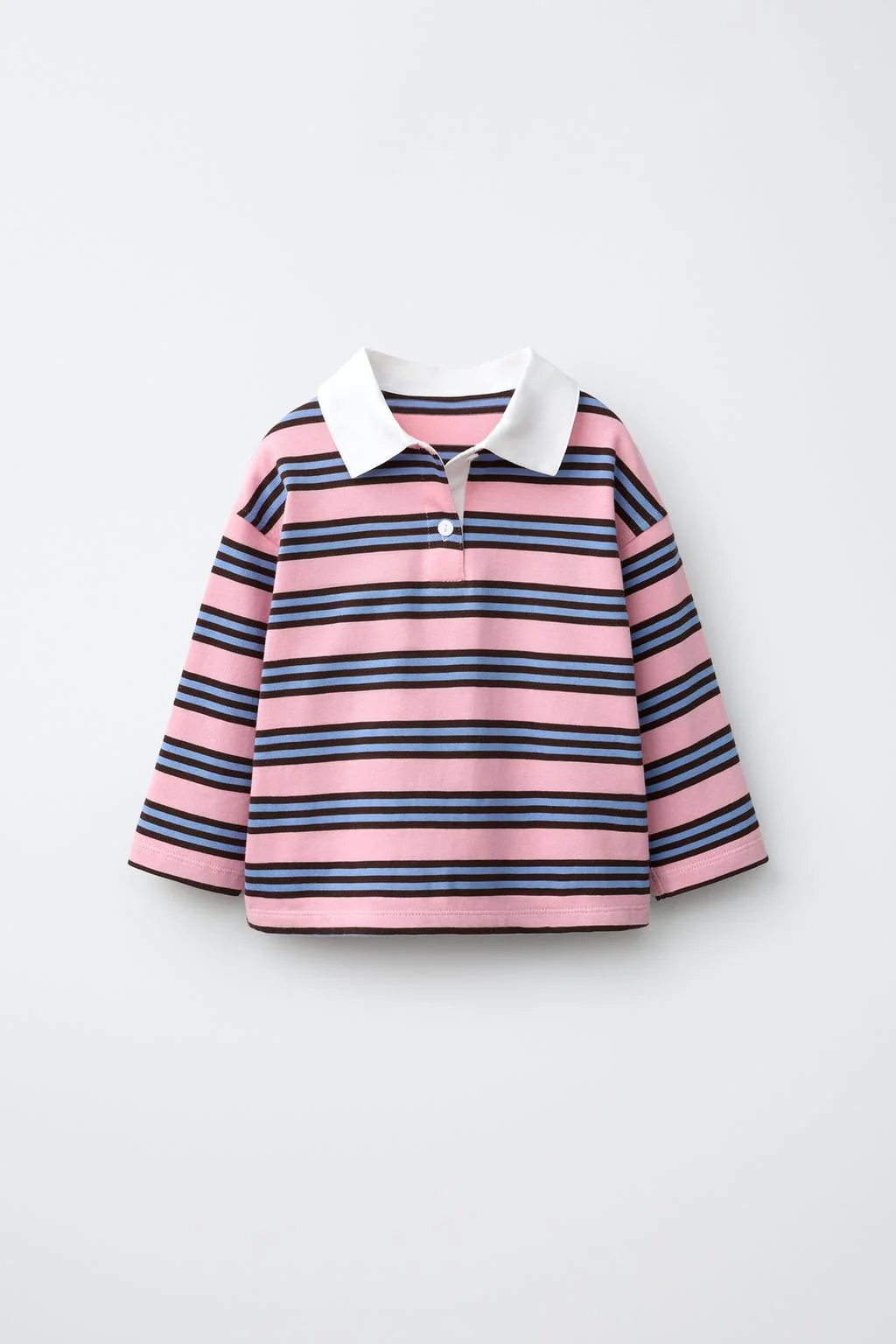 STRIPED PRINT POLO SHIRT