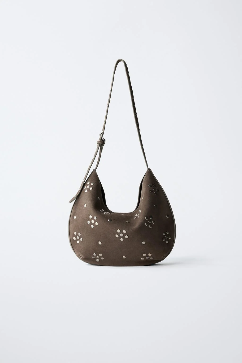 STUDDED LEATHER CROSSBODY BAG