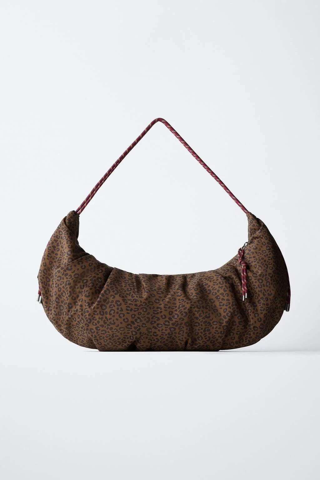 ANIMAL PRINT NYLON SHOULDER BAG