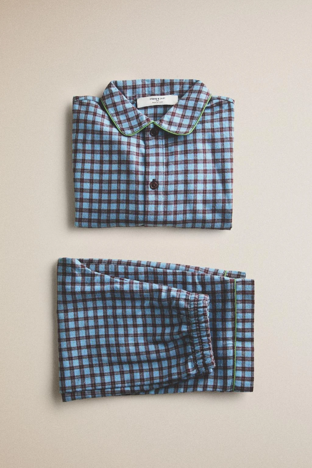 KIDS' CHECK FLANNEL PYJAMAS