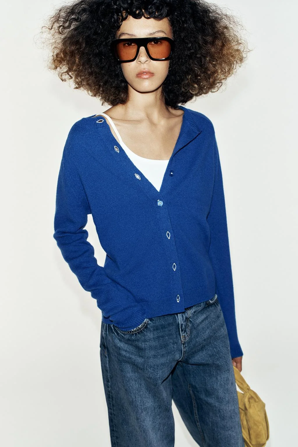 100% WOOL PLAIN KNIT CARDIGAN -> Кардиган из 100% шерсти, гладкой вязки