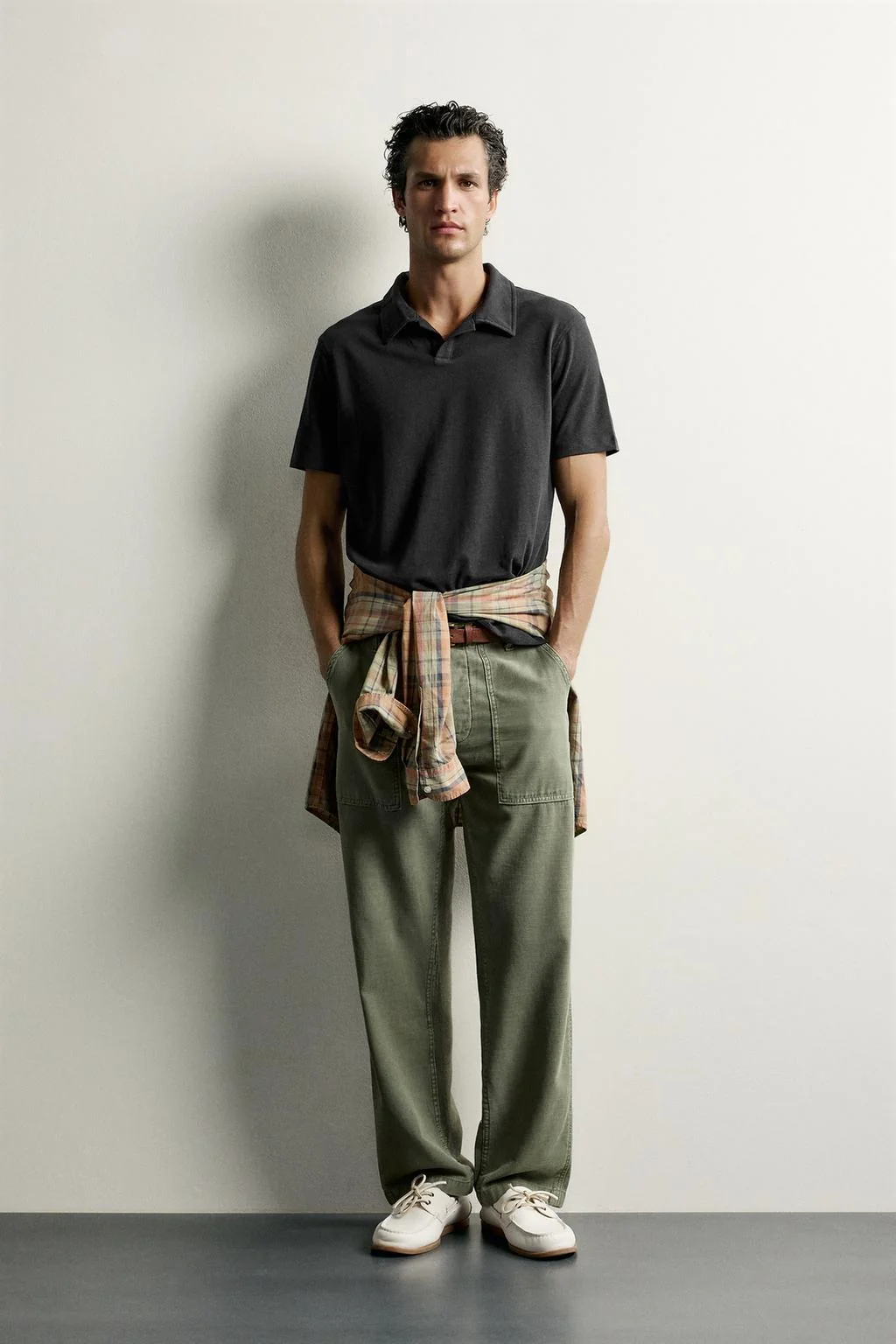 LINEN-COTTON REGULAR FIT POLO SHIRT