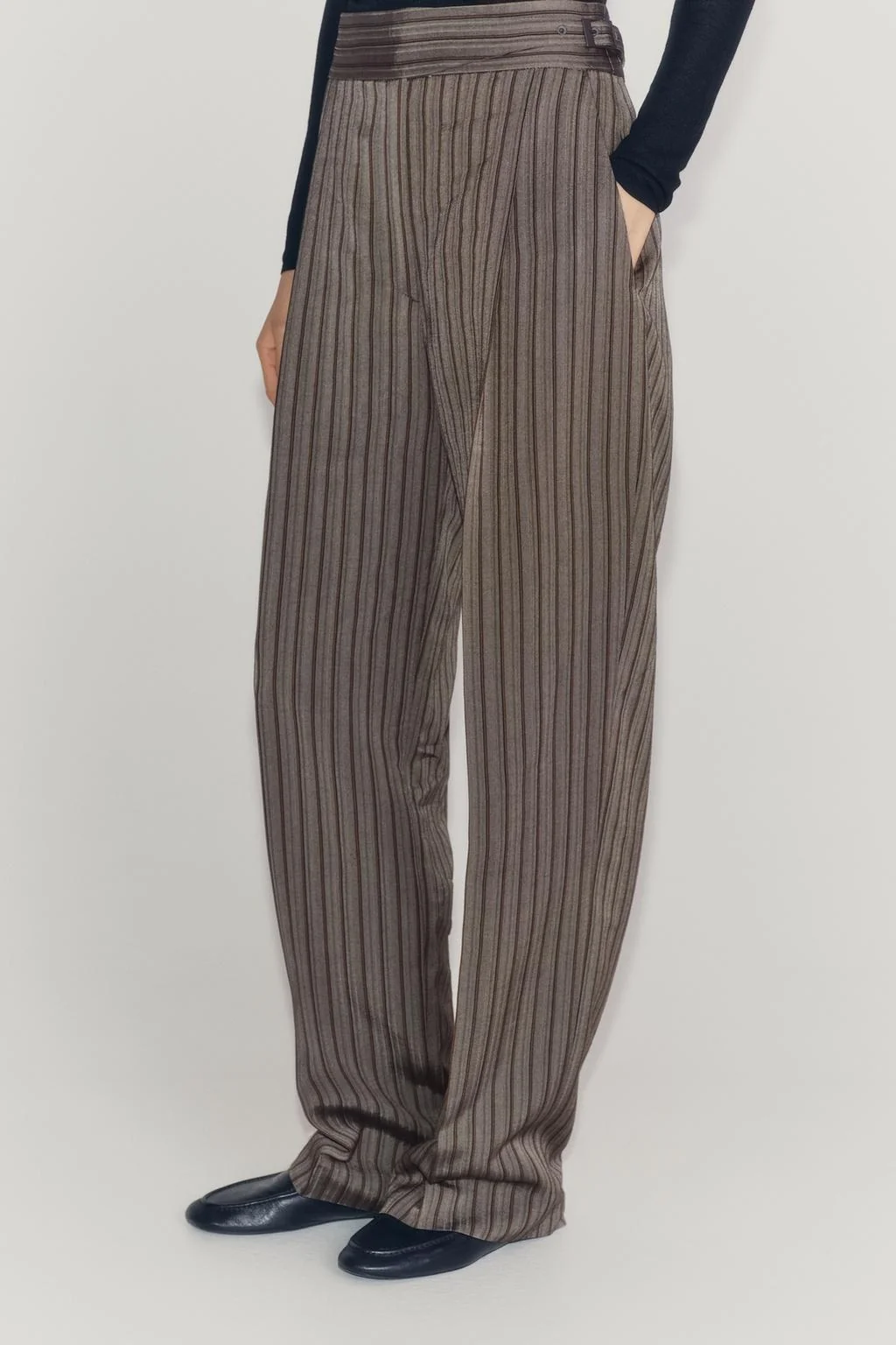 ZW COLLECTION плиссированные брюки в полоску