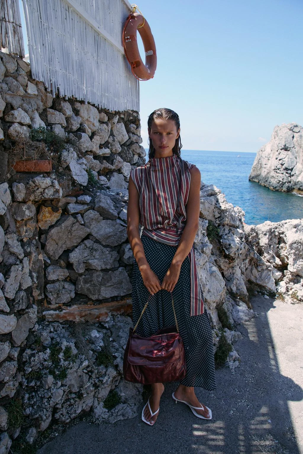 FLAP SHOULDER TOTE BAG