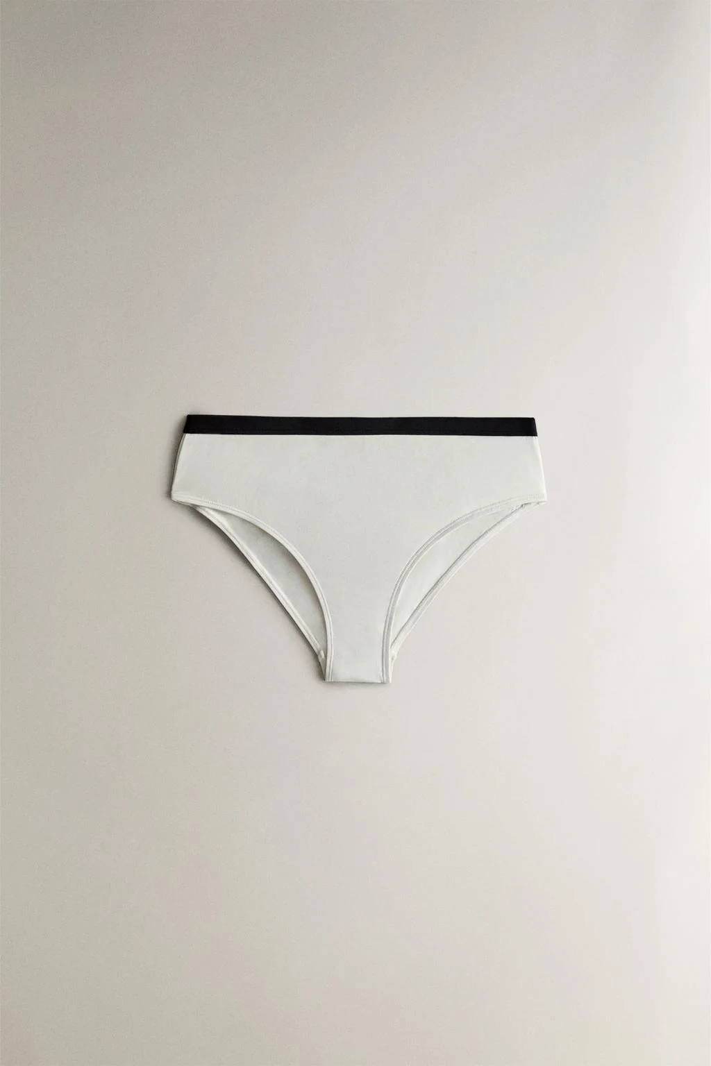 Пляжные трусики бикини с высокой талией и контрастной полосой