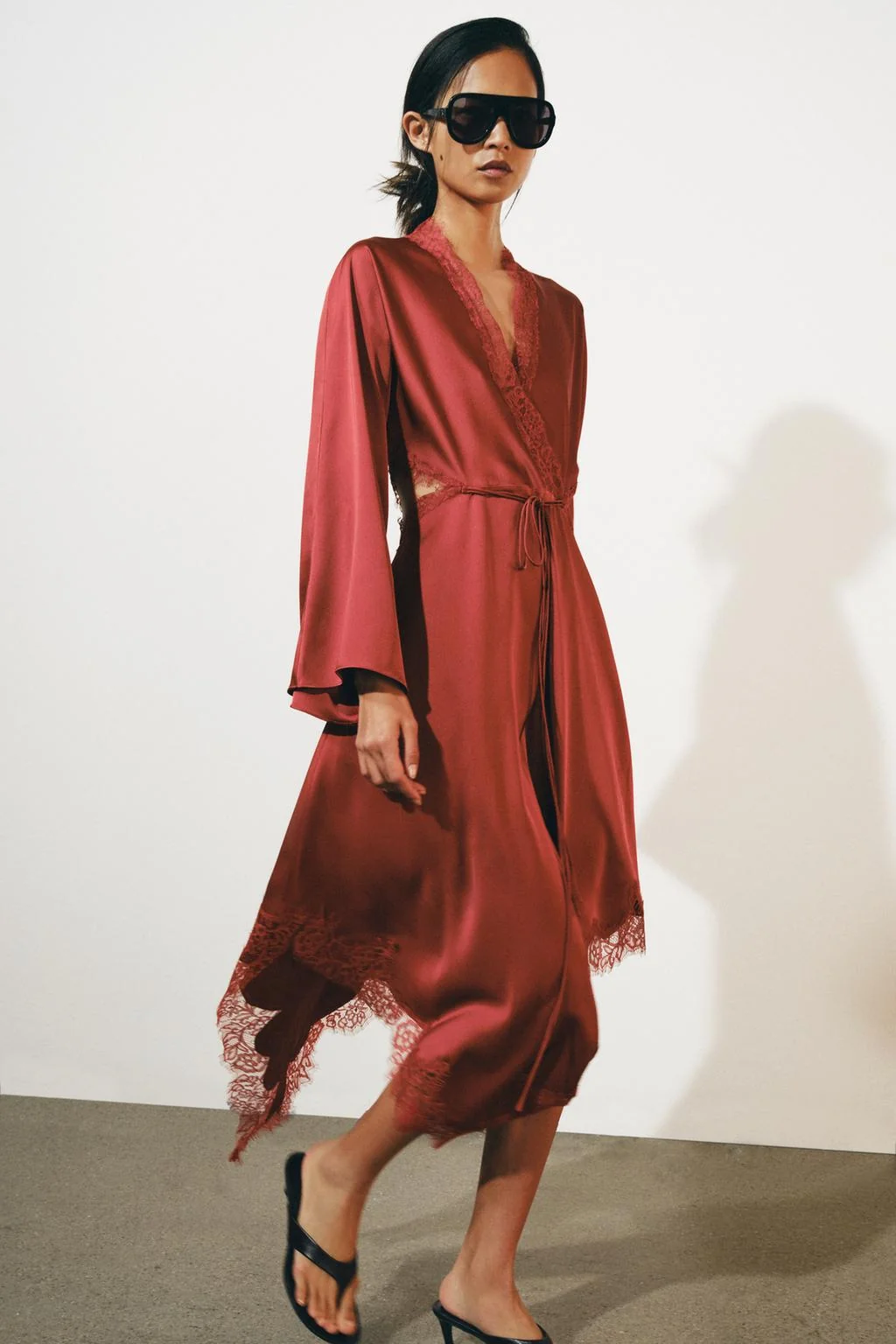 Платье из сатина и кружева ZW COLLECTION