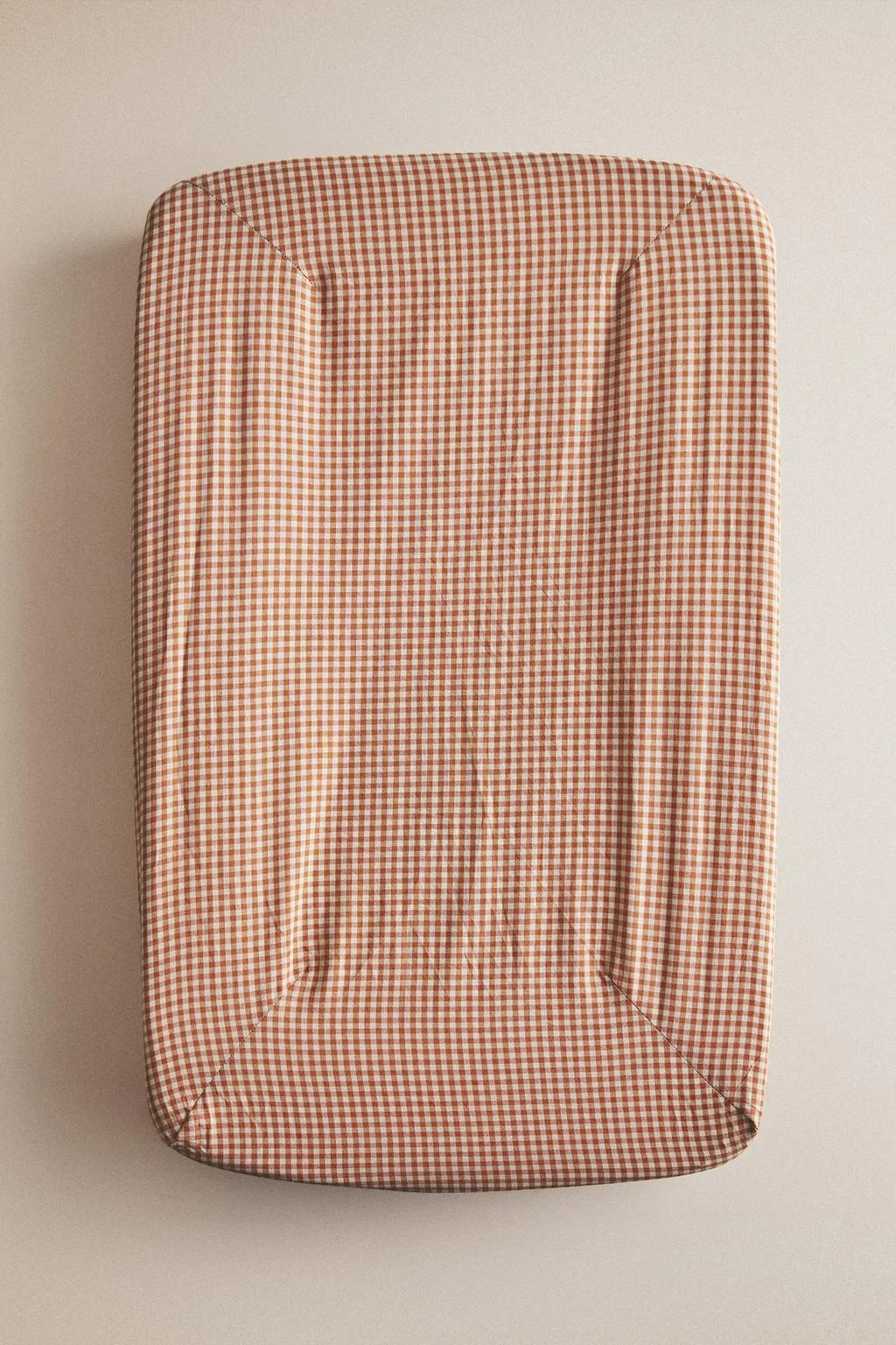 GINGHAM COTTON BABY CHANGING MAT COVER