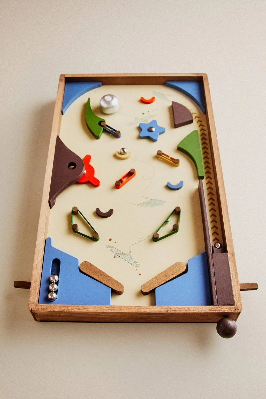 CHILDREN’S WOODEN PINBALL TOY