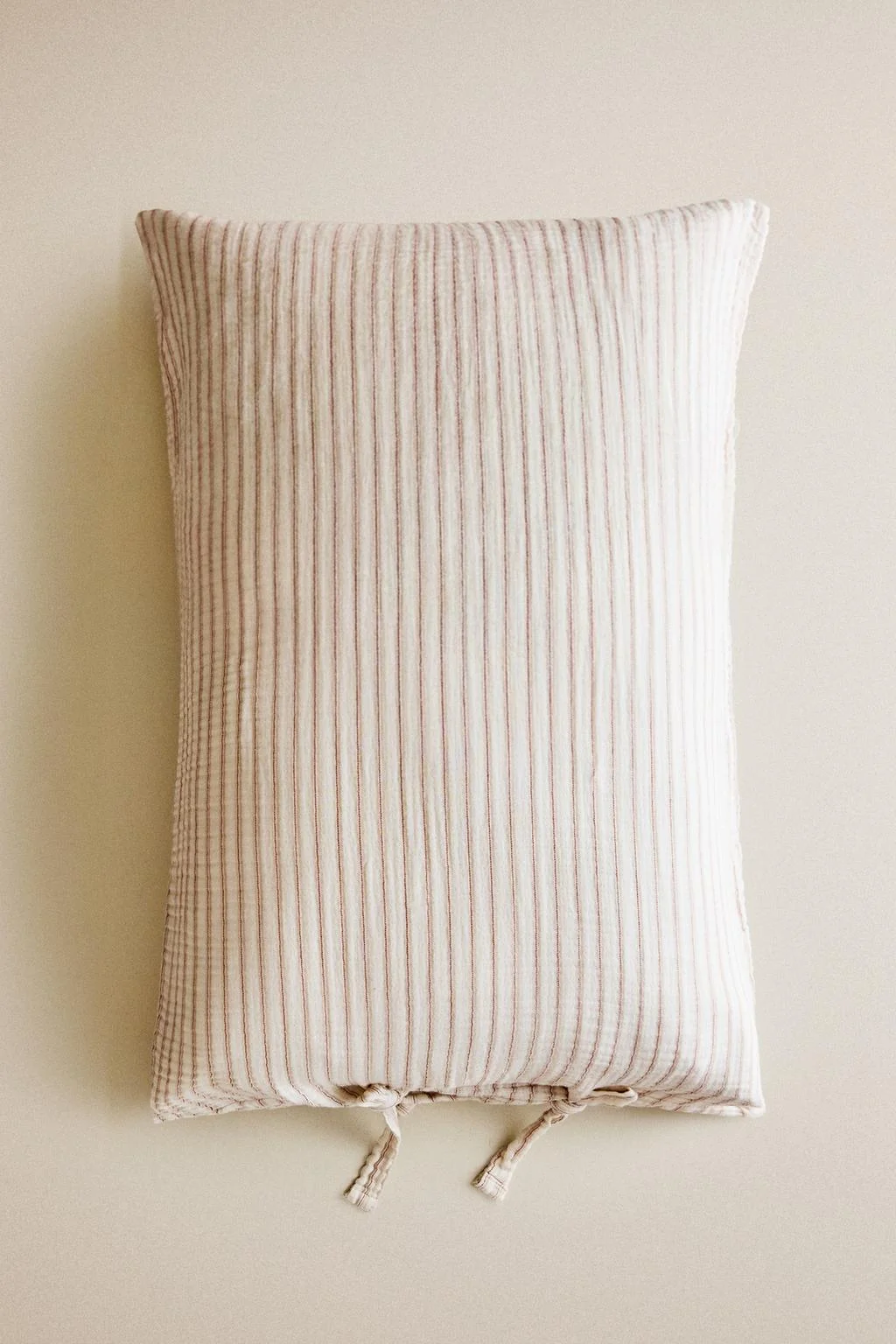 KIDS' COTTON MUSLIN STRIPED PILLOWCASE