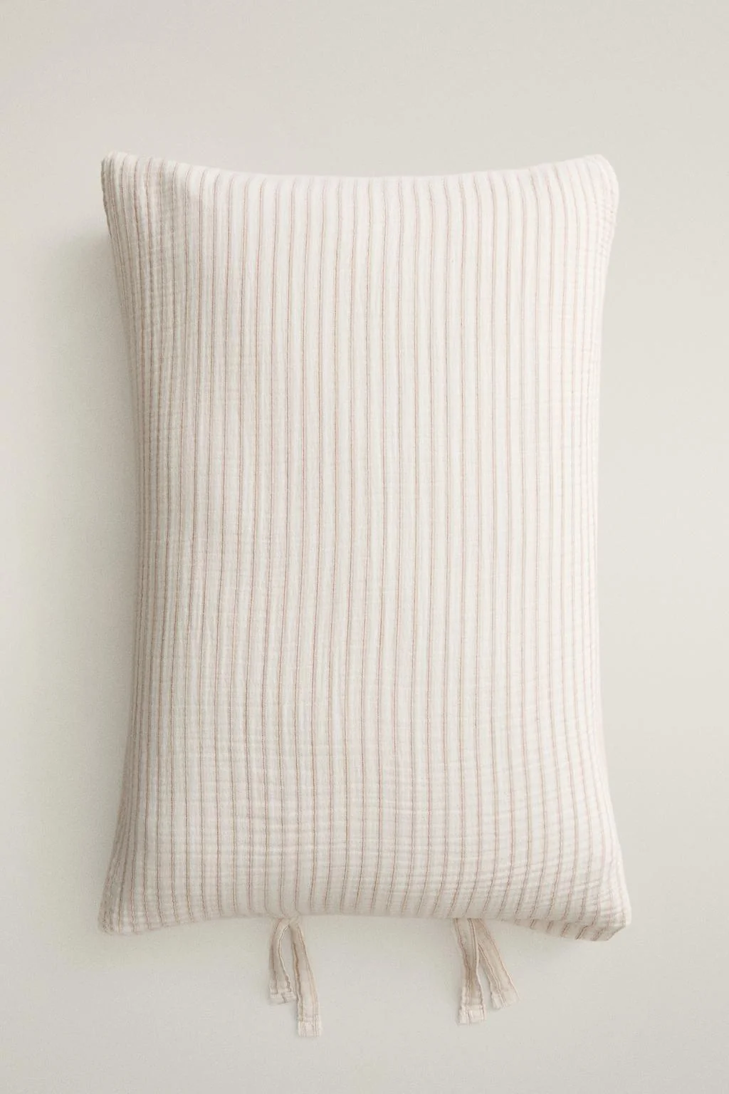 KIDS' COTTON MUSLIN STRIPED PILLOWCASE