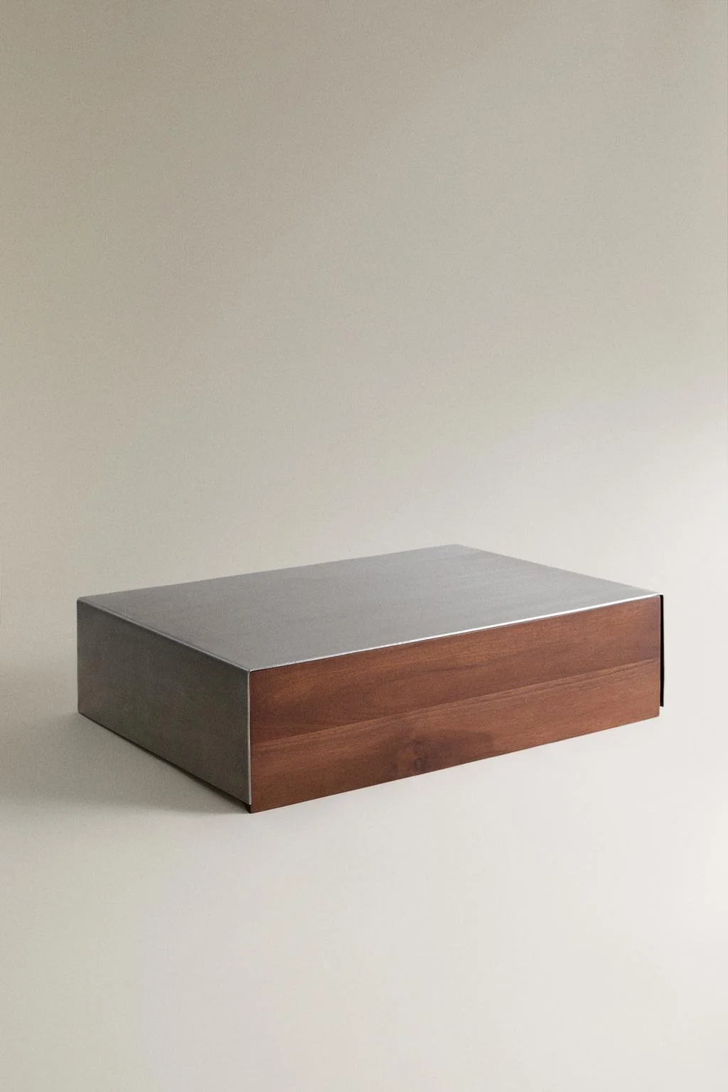 STEEL AND WOOD COFFEE TABLE