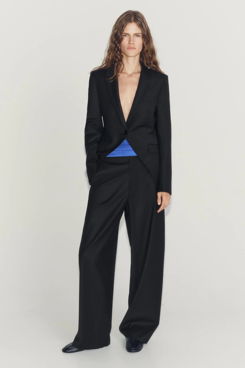 Пиджак из шерстяной смеси асимметричного кроя ZW Collection